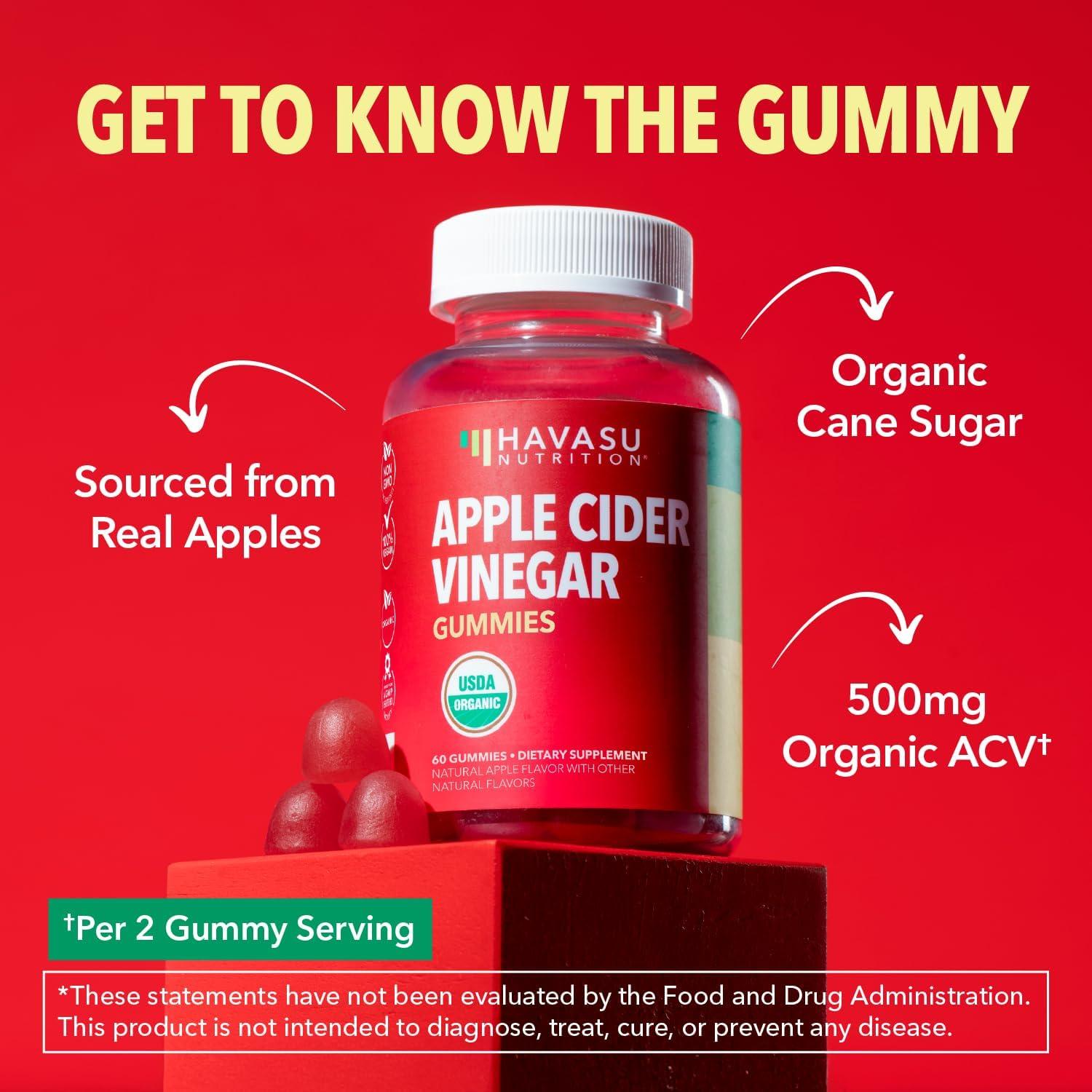 Gomitas de Vinagre de Sidra de Manzana Havasu Nutrition 60 Unidades