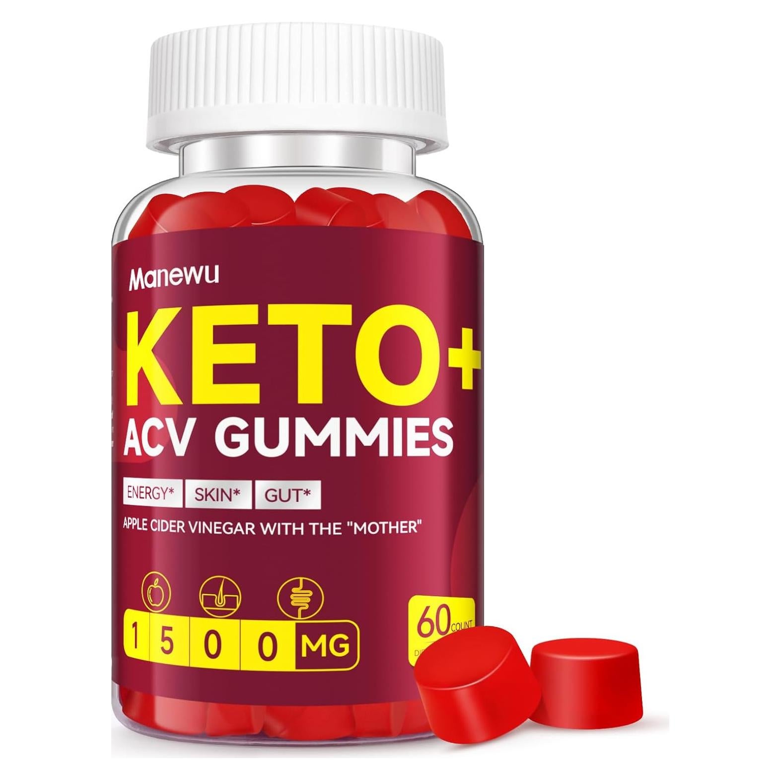 Gomitas Keto ACV Manewu 1500mg - 60 Conteo Veganas