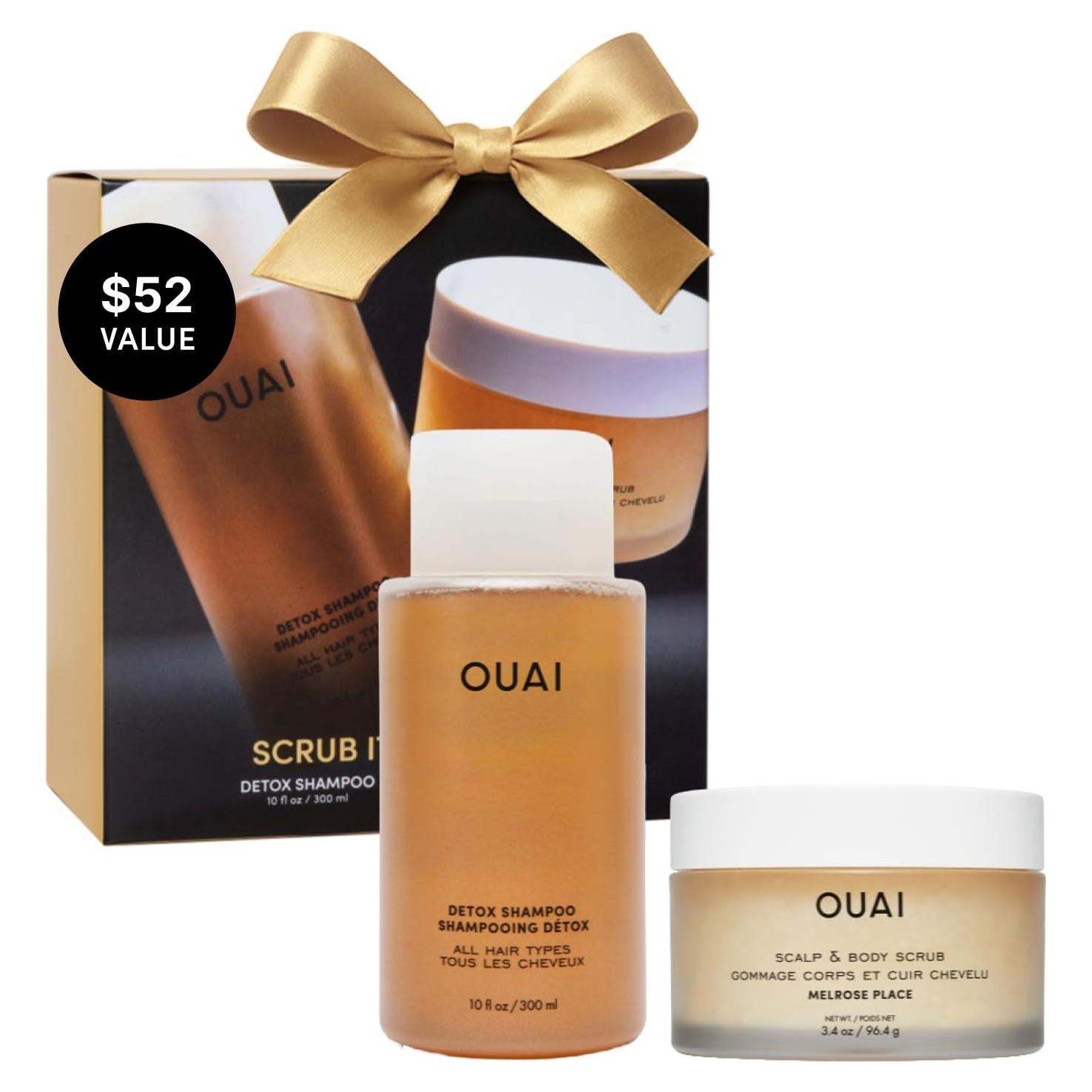 Kit de Cuidado del Cabello OUAI - Champú Detox y Exfoliante