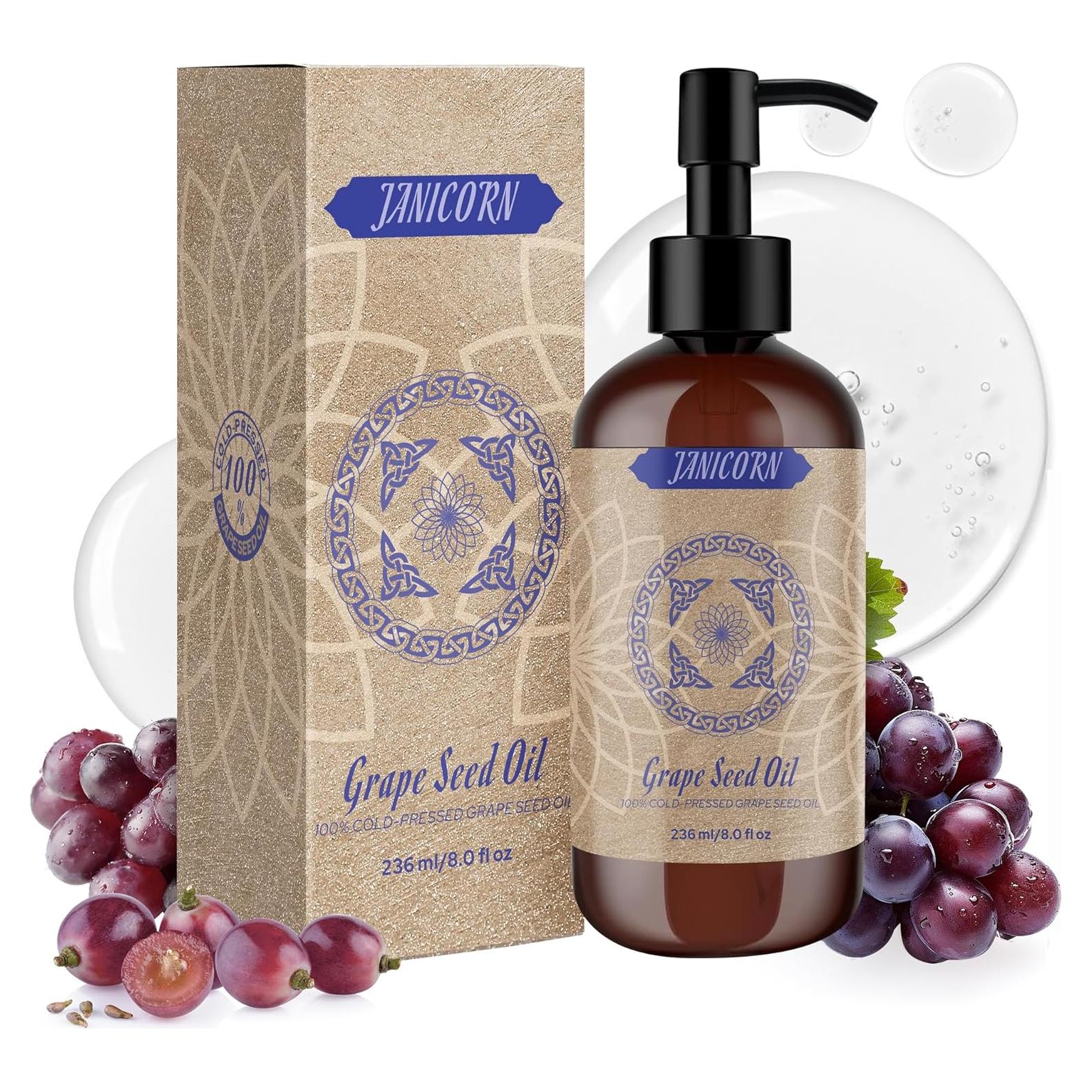 Aceite de Semilla de Uva Prensado en Frío 236ml - Guía Natural