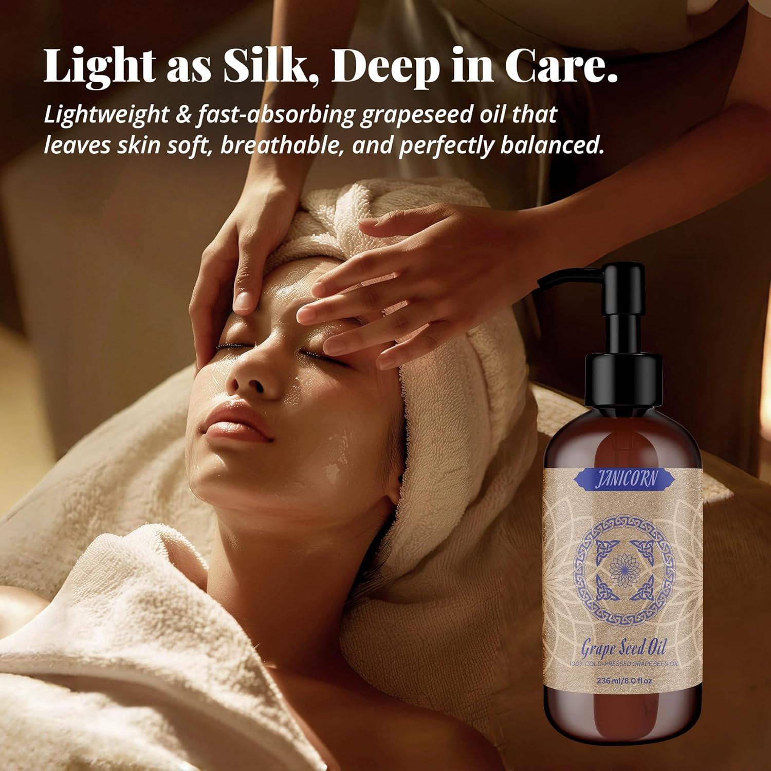 Aceite de Semilla de Uva Prensado en Frío 236ml - Guía Natural