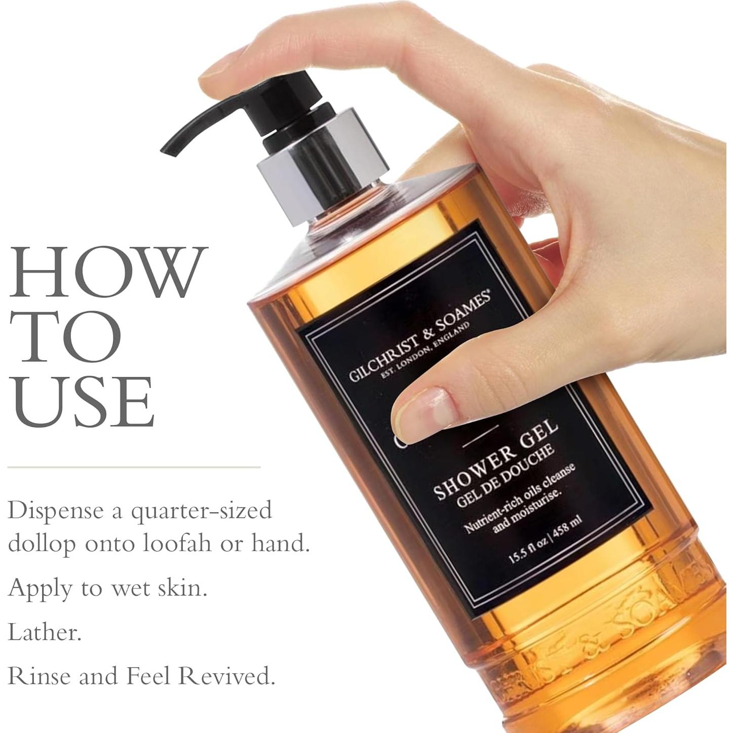 Gel de Ducha Hidratante Gilchrist & Soames 438 ml - Té Rojo