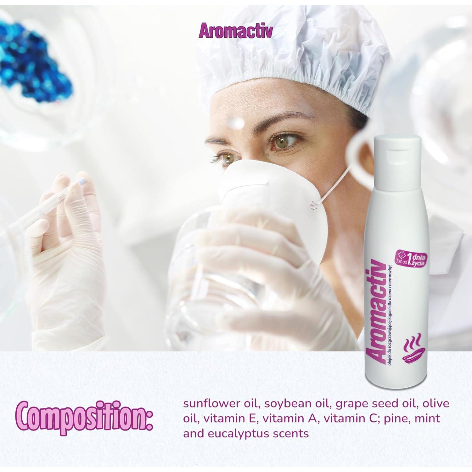 Aceite de Baño Aromactiv 100ml - Calmante y Hidratante Bebés