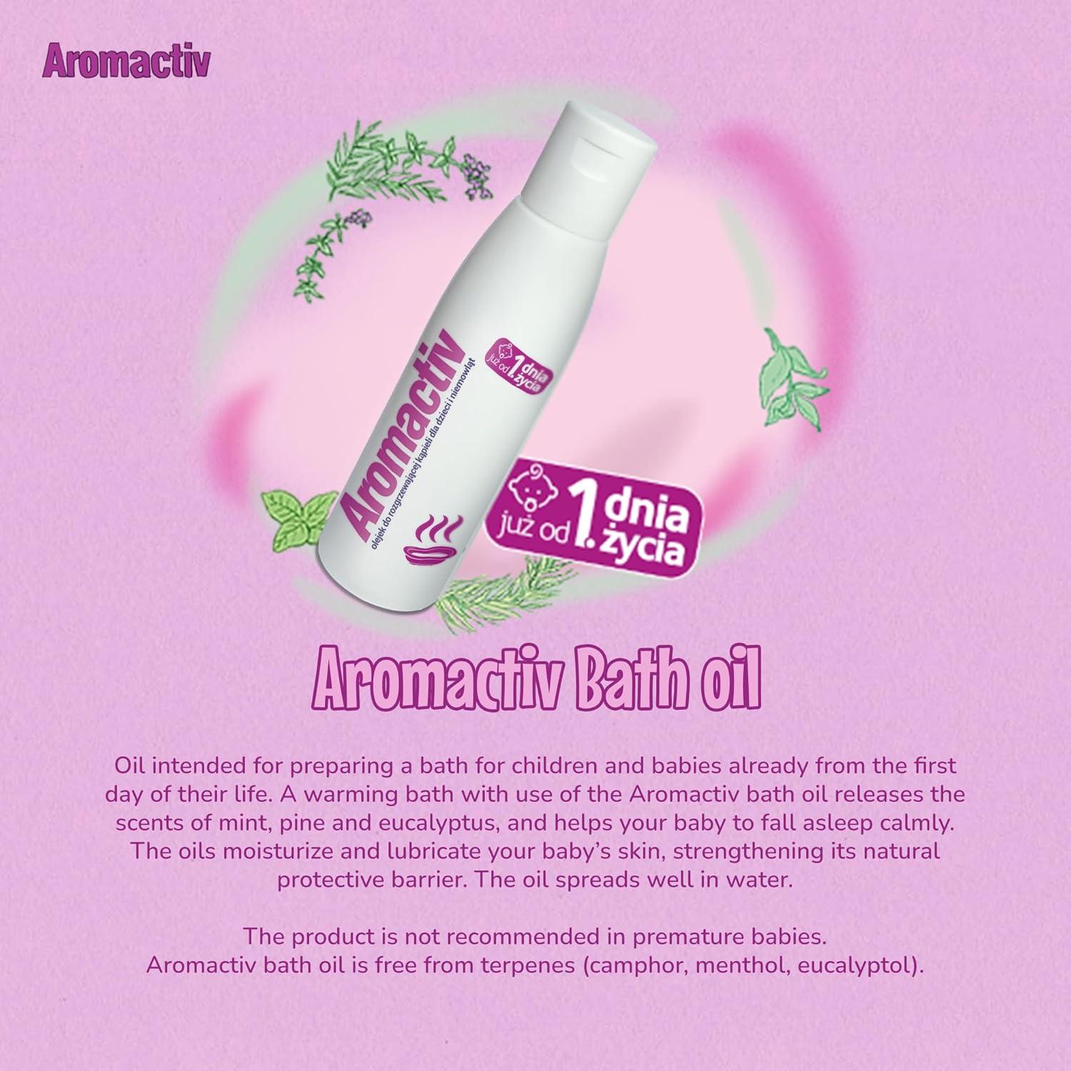 Aceite de Baño Aromactiv 100ml - Calmante y Hidratante Bebés