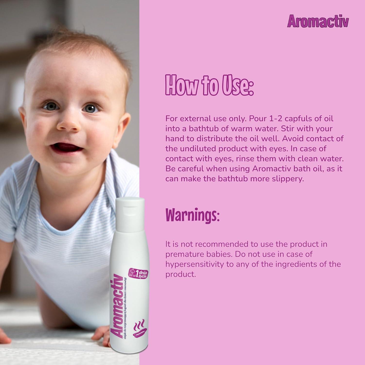 Aceite de Baño Aromactiv 100ml - Calmante y Hidratante Bebés