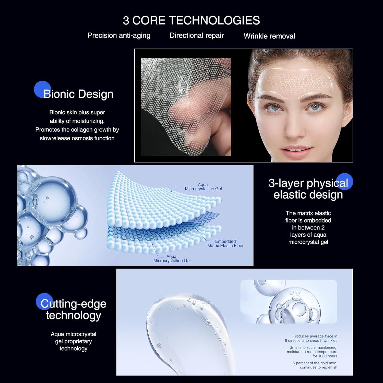 Parches Antienvejecimiento para Arrugas en la Frente - Secret Strips - 10 Pares