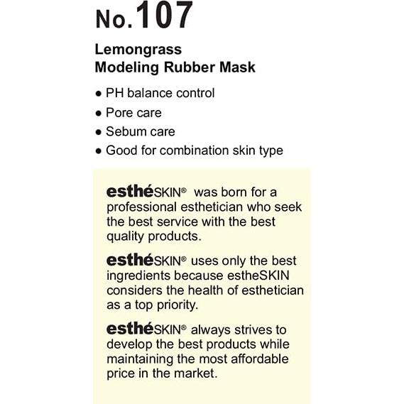 Polvo de Máscara de Goma Modeladora estheSKIN 850g Lemongrass