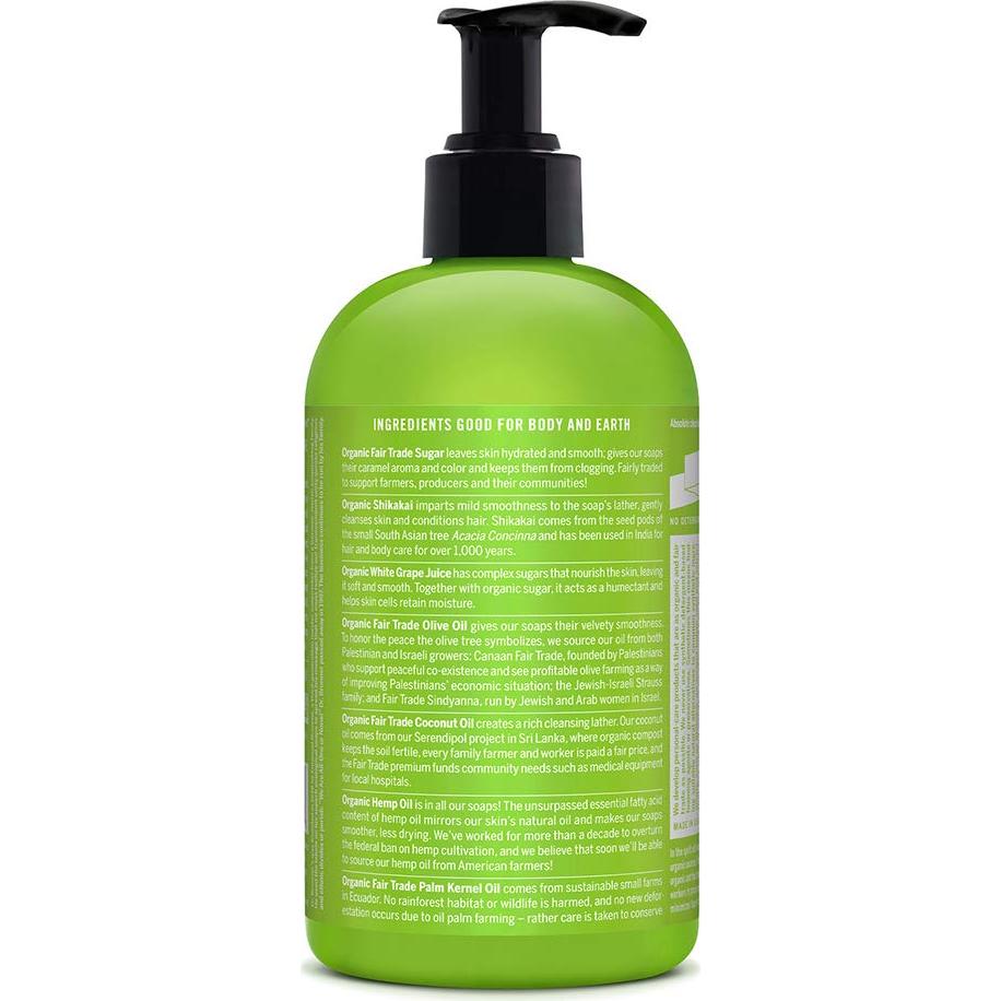 Jabón Orgánico Dr. Bronner's Hierba Limón 340g - Vegano y Natural