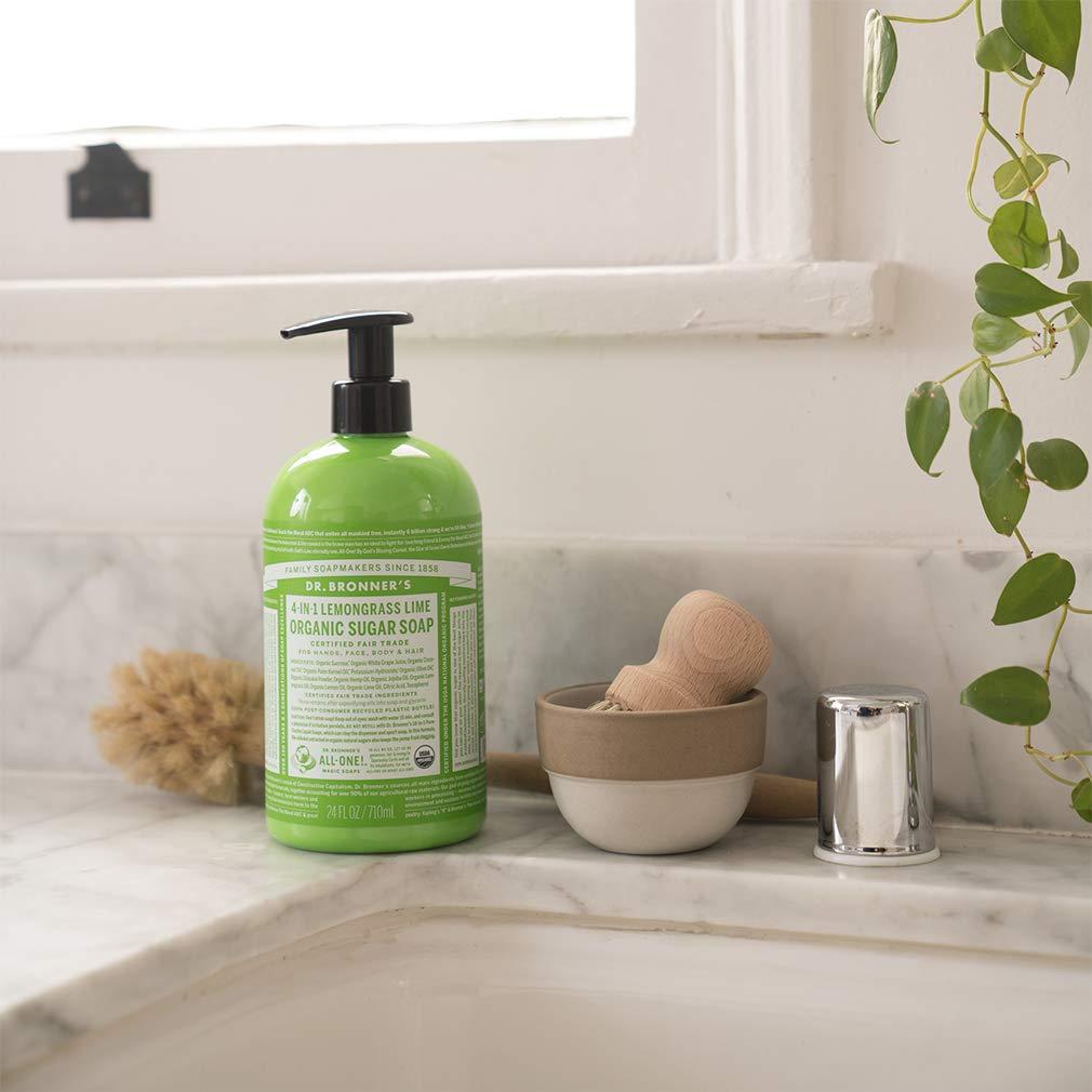 Jabón Orgánico Dr. Bronner's Hierba Limón 340g - Vegano y Natural