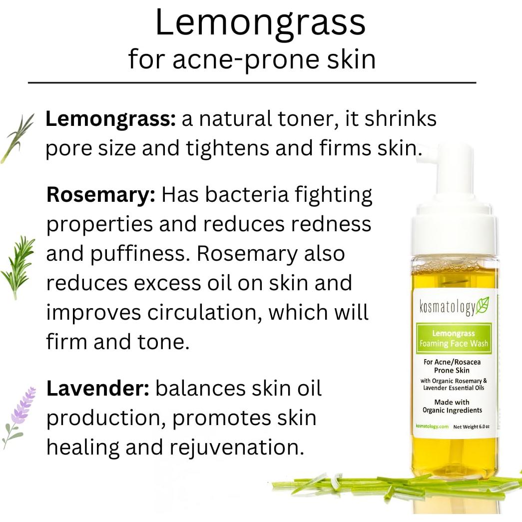 Jabón Espumoso Facial Orgánico Kosmatology 177 ml - Antiacné