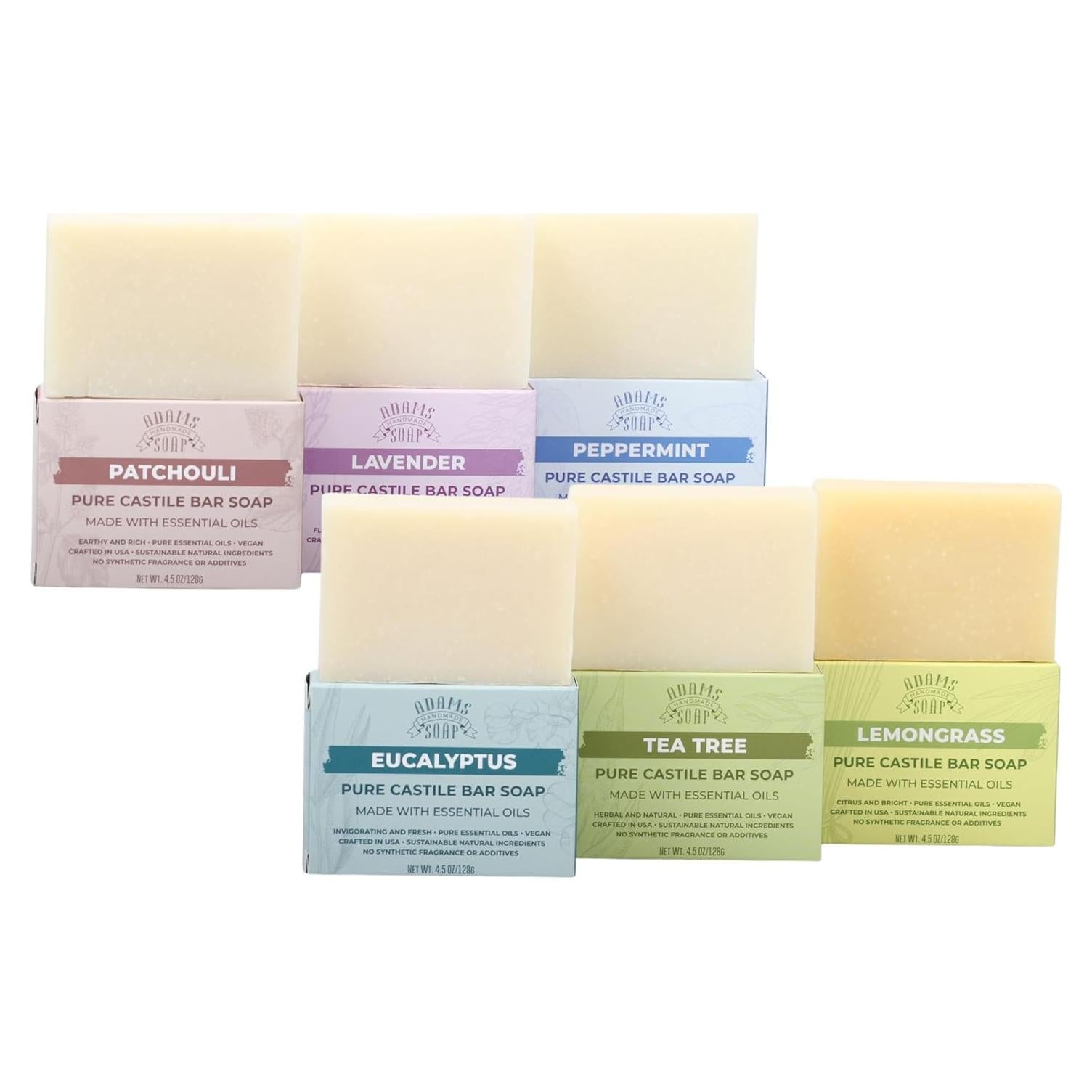 Set de 6 Jabones Hechos a Mano Adams - Aromas Naturales