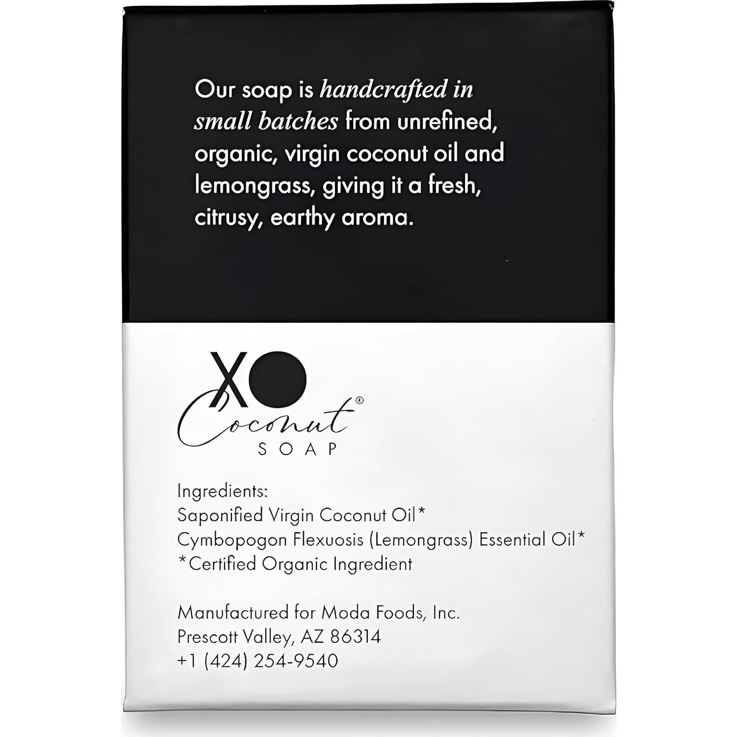 Jabón Orgánico de Coco Vegano XO COCONUT - 2 Barras 226g