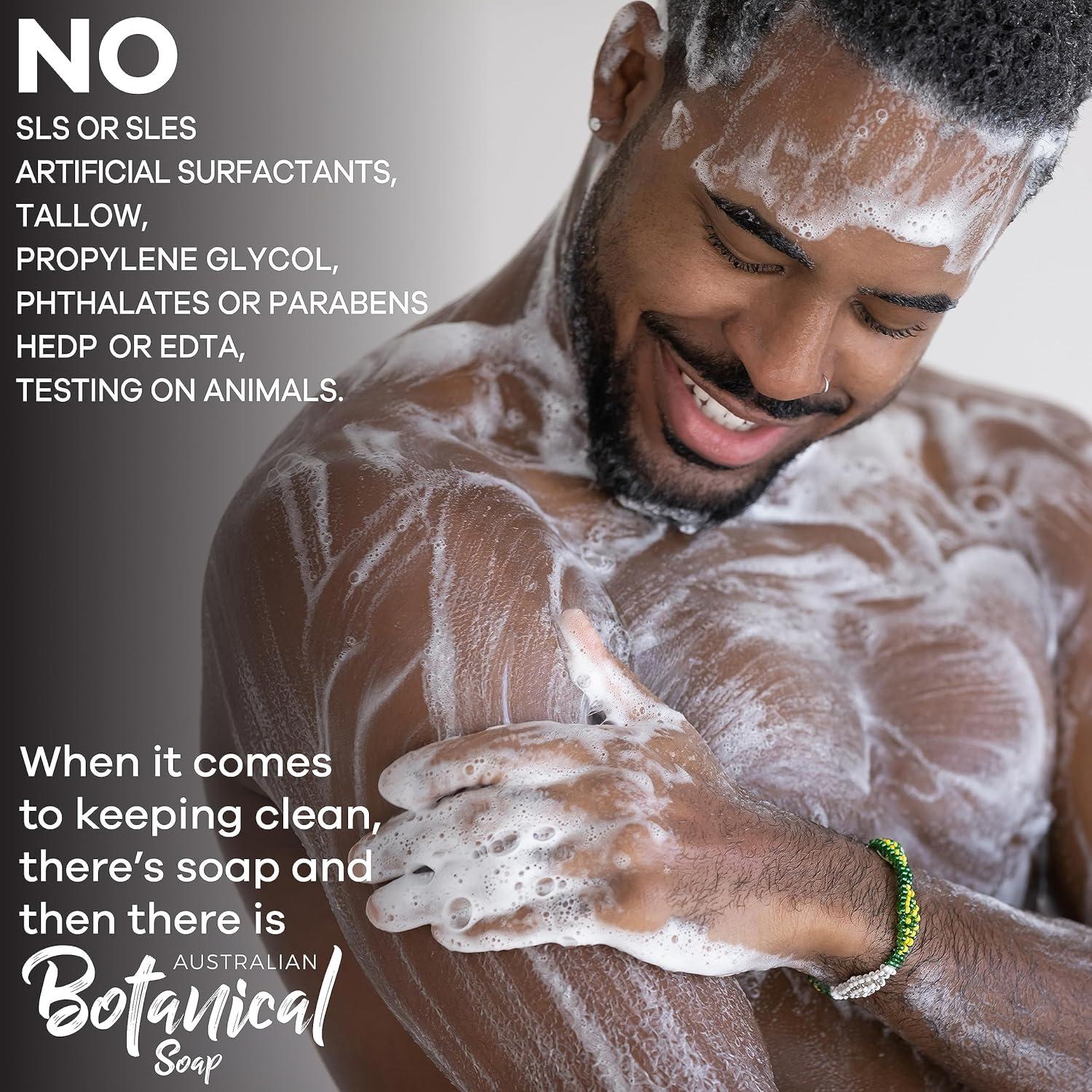 Jabones de Cuerpo y Barba para Hombres Jabón Botánico 8 Piezas