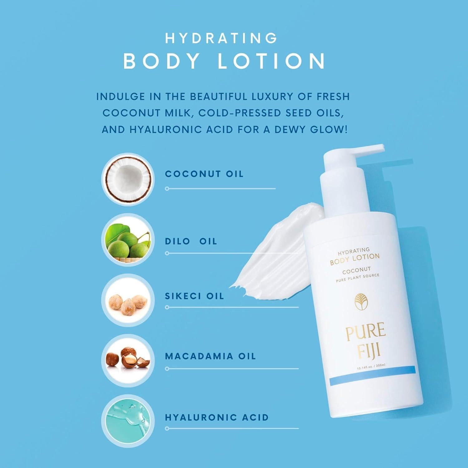 Loción Corporal Hidratante Pure Fiji 85 g - Leche de Coco y Guayaba