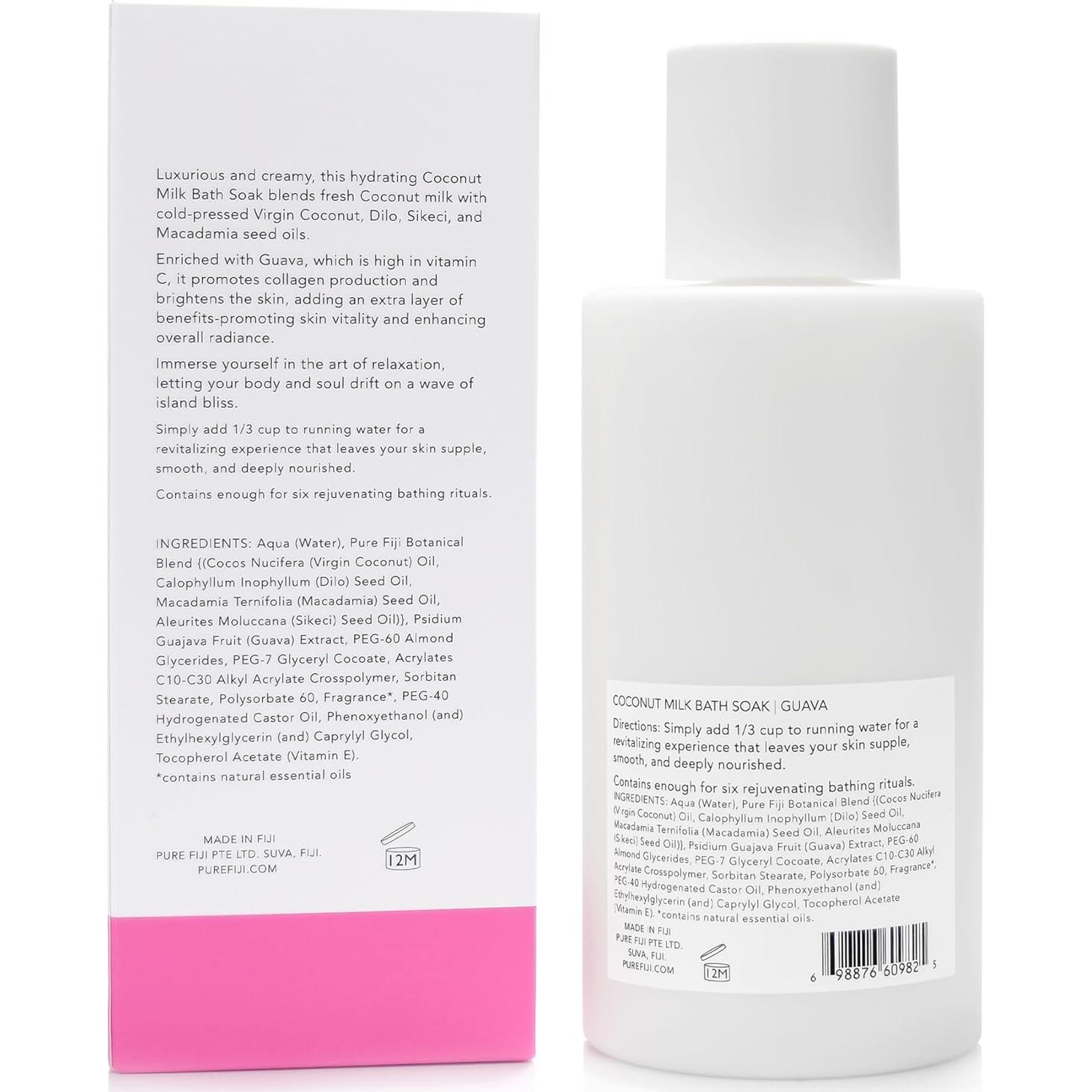 Leche de Coco para Baño Pure Fiji Guayaba 415ml Hidratante