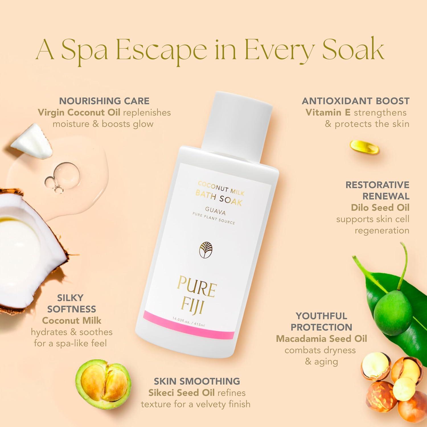 Leche de Coco para Baño Pure Fiji Guayaba 415ml Hidratante