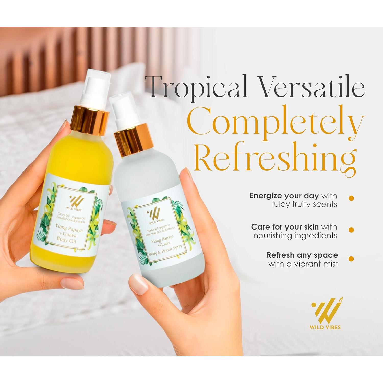 Set de Aceite Corporal y Spray Wild Vibes - Ylang Papaya 120ml