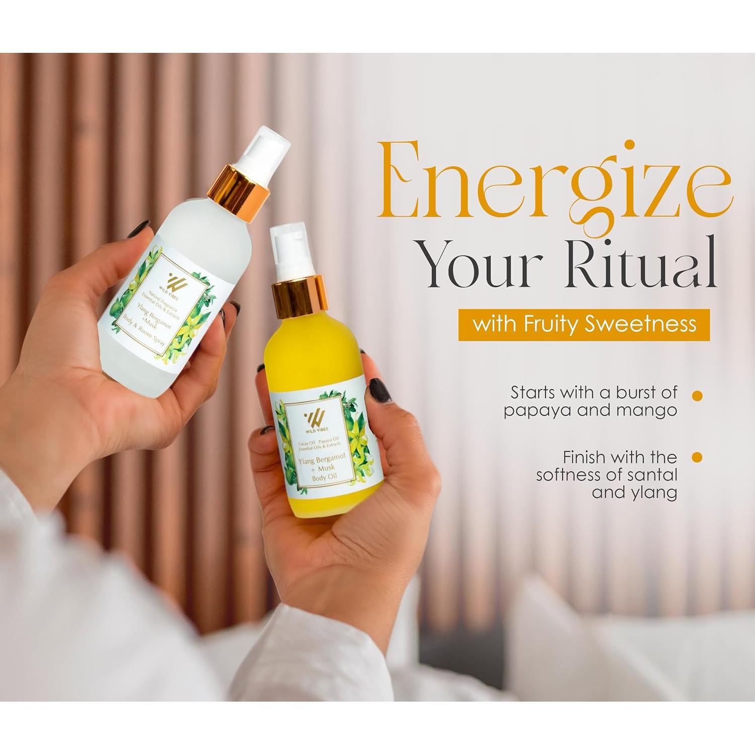 Set de Aceite Corporal y Spray Wild Vibes - Ylang Papaya 120ml