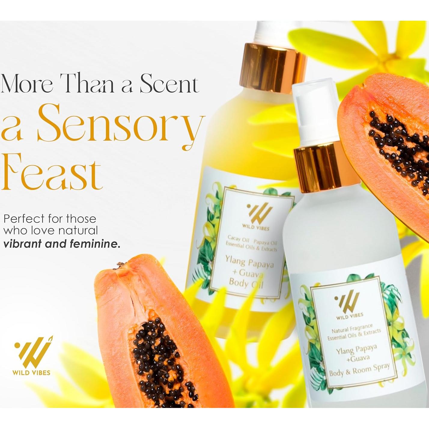 Set de Aceite Corporal y Spray Wild Vibes - Ylang Papaya 120ml