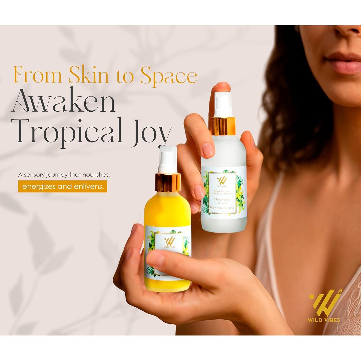 Set de Aceite Corporal y Spray Wild Vibes - Ylang Papaya 120ml