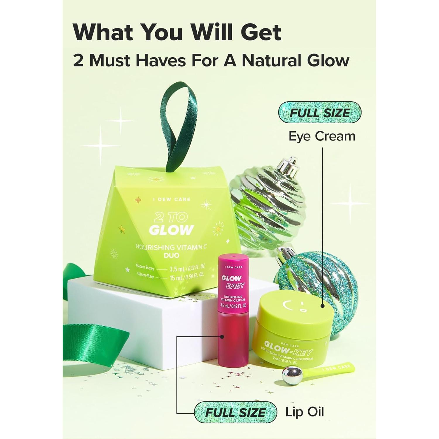 I DEW CARE Set de Cuidado Facial 2 en 1 - Crema y Aceite Labial