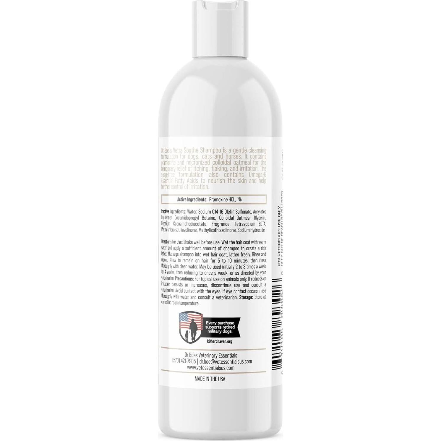 Champú Medicado de Avena VetraSoothe 473 ml - Alivio Piel Perros y Gatos