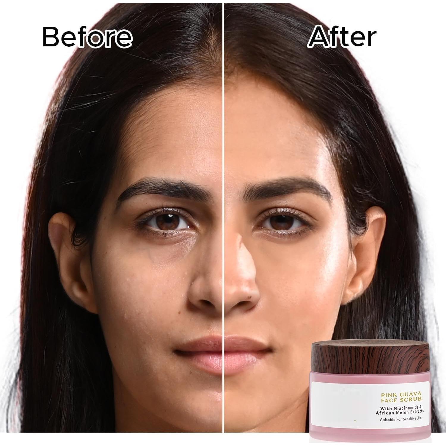 Exfoliante Facial Guayaba Rosa 50g - Niacinamida y Melón Africano