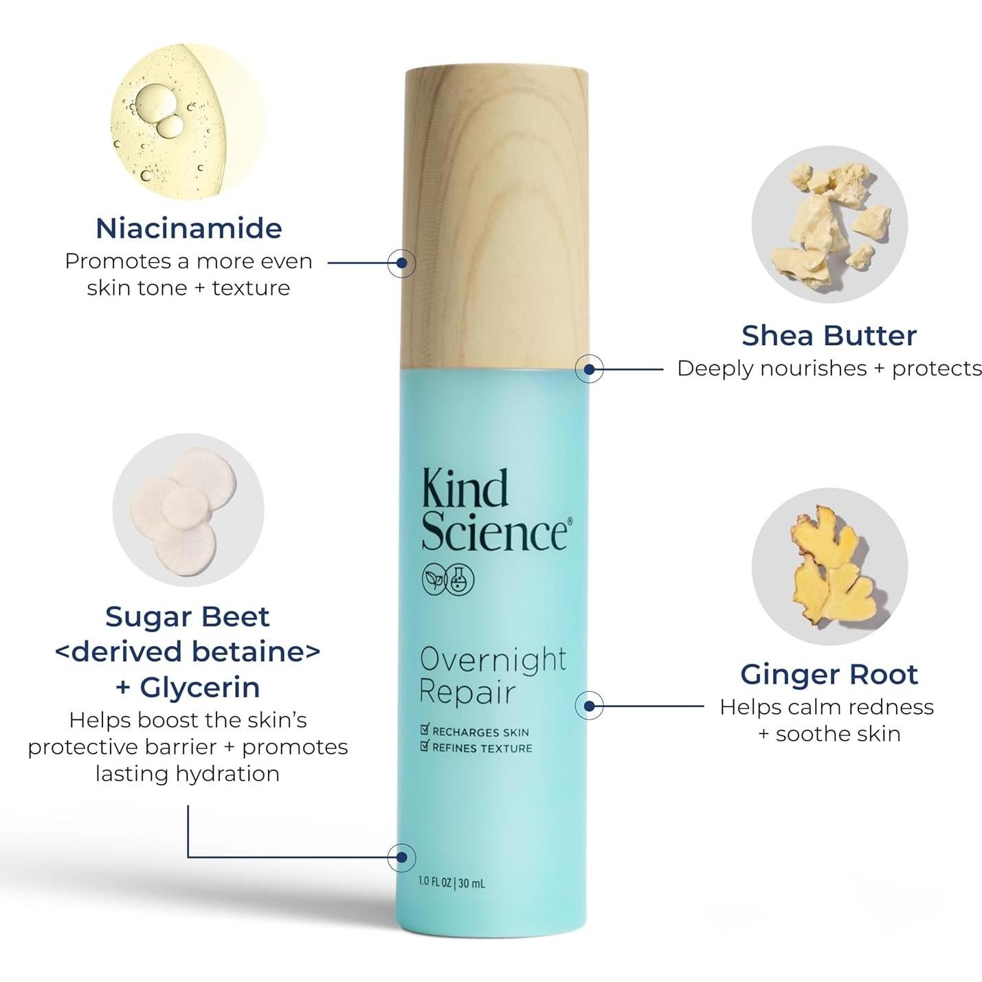 Ciencia Amable Crema Hidratante Nocturna Anti Envejecimiento 155g