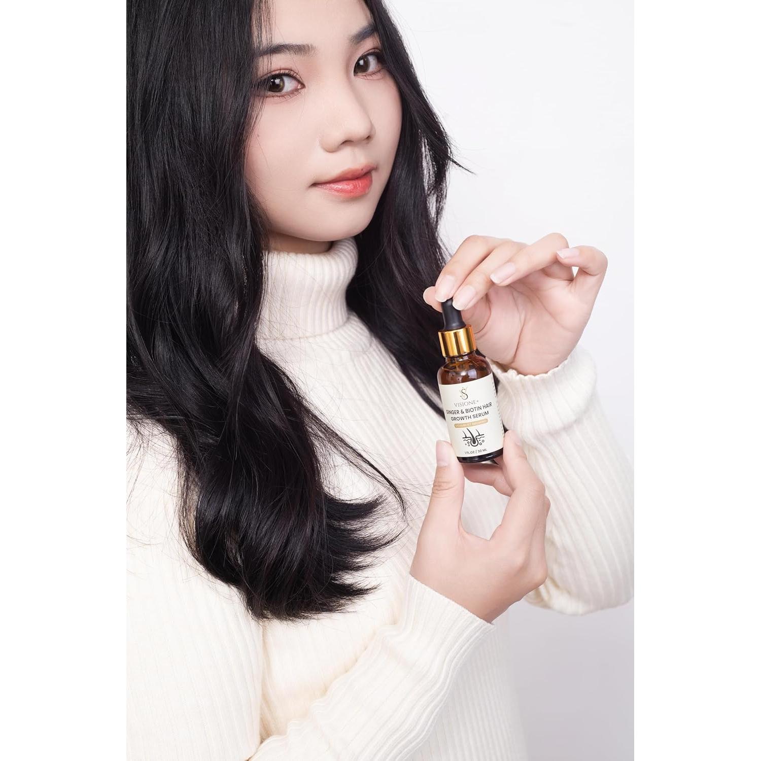Suero de Crecimiento Capilar VISIONE+ con Biotina y Jengibre 30ml
