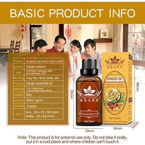 Paquete de 3 Aceites de Jengibre Meifen para Masaje 250ml