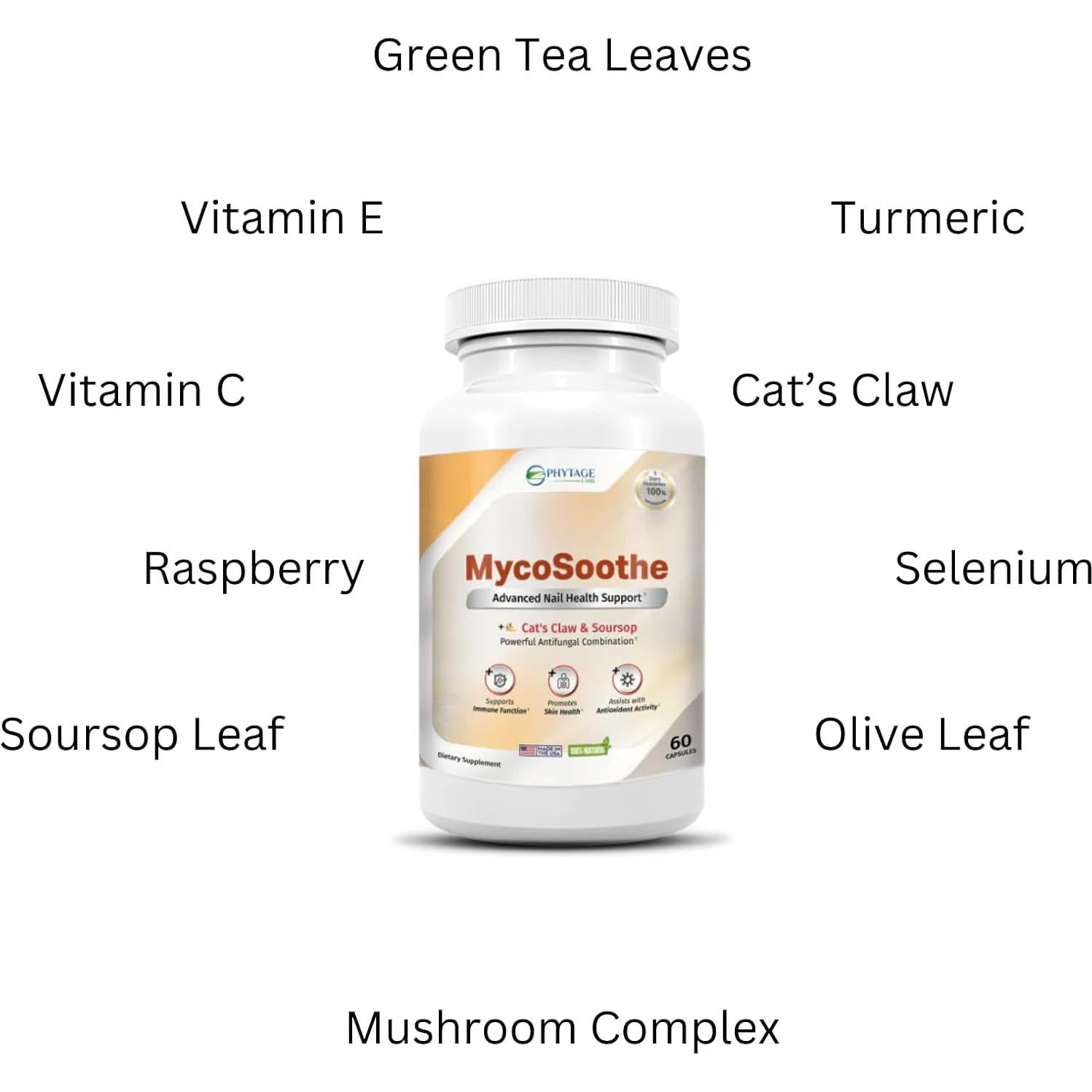 Suplemento Antioxidante MycoSoothe - 60 Cápsulas para Uñas y Inmunidad