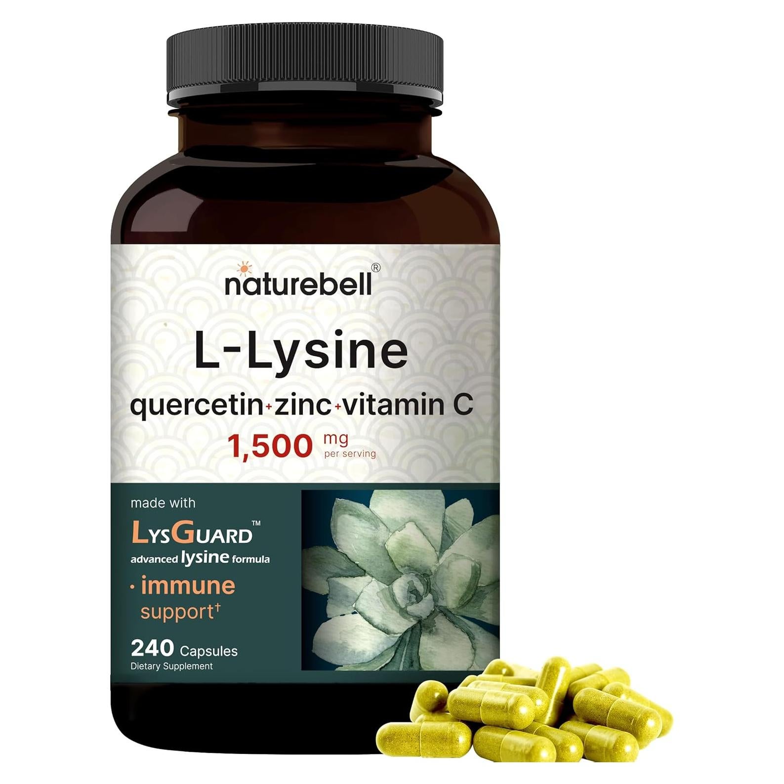 NatureBell L-Lisina 1000mg + Quercetina 250mg 240 Cápsulas