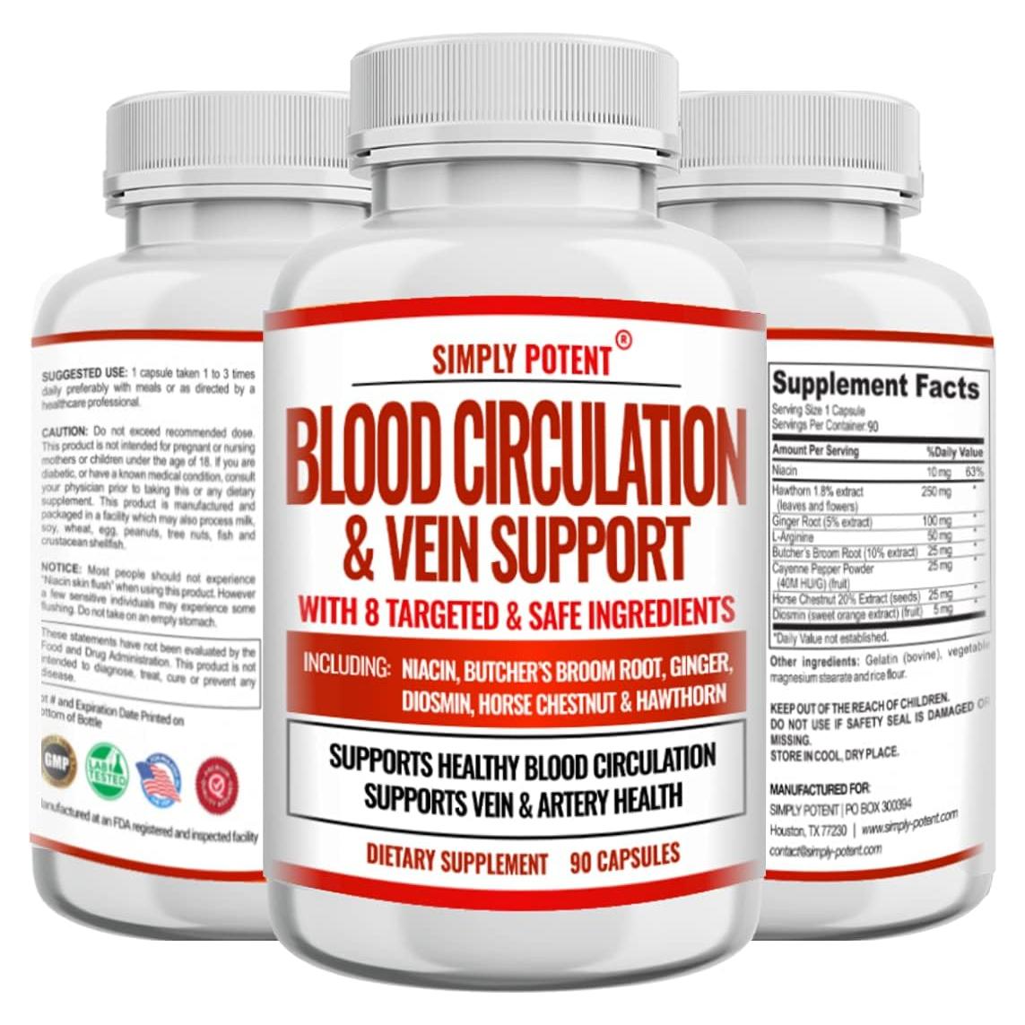 Suplemento Circulación Sanguínea Simply Potent 90 Cápsulas