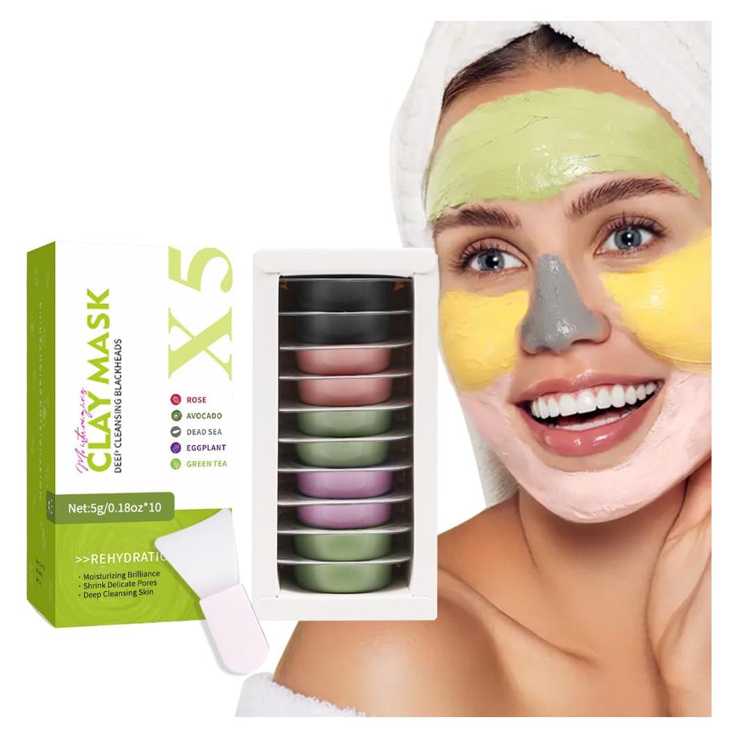 Set de 10 Mascarillas de Arcilla LFuTPm - Hidratantes y Exfoliantes