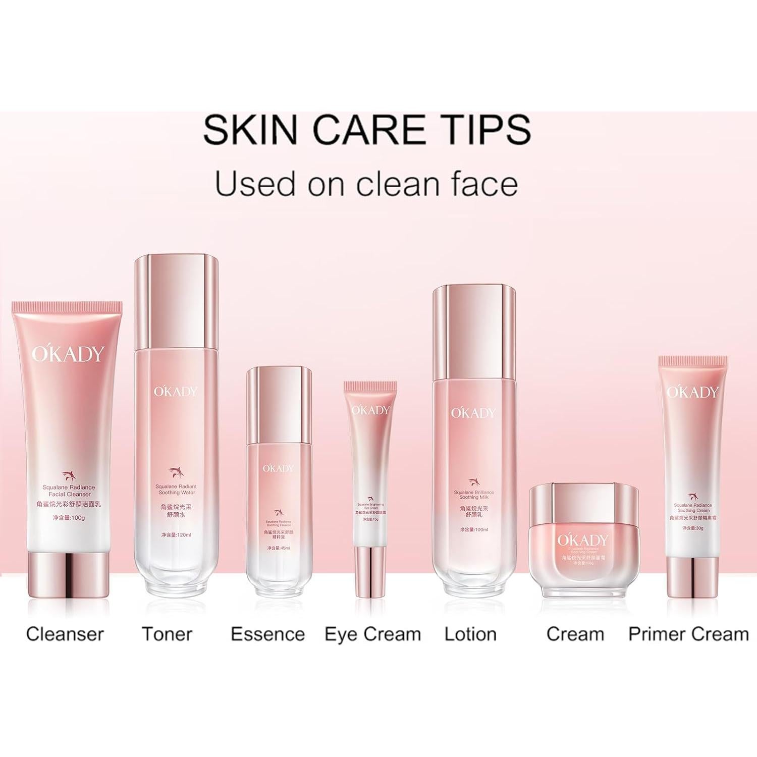 Set de Cuidado de la Piel O'KADY 7 Piezas Hidratante