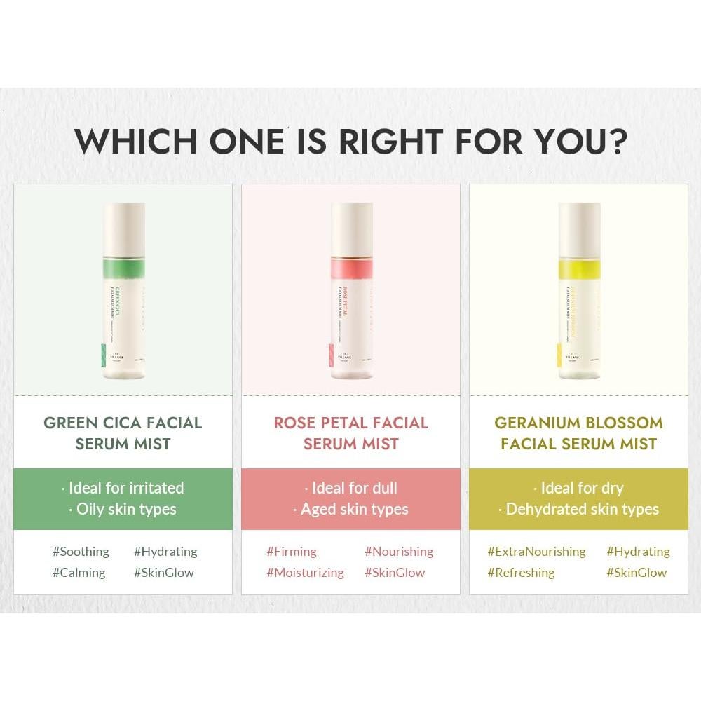 Suero Facial Spray Village11Factory 95.7ml Hidratación Rosa