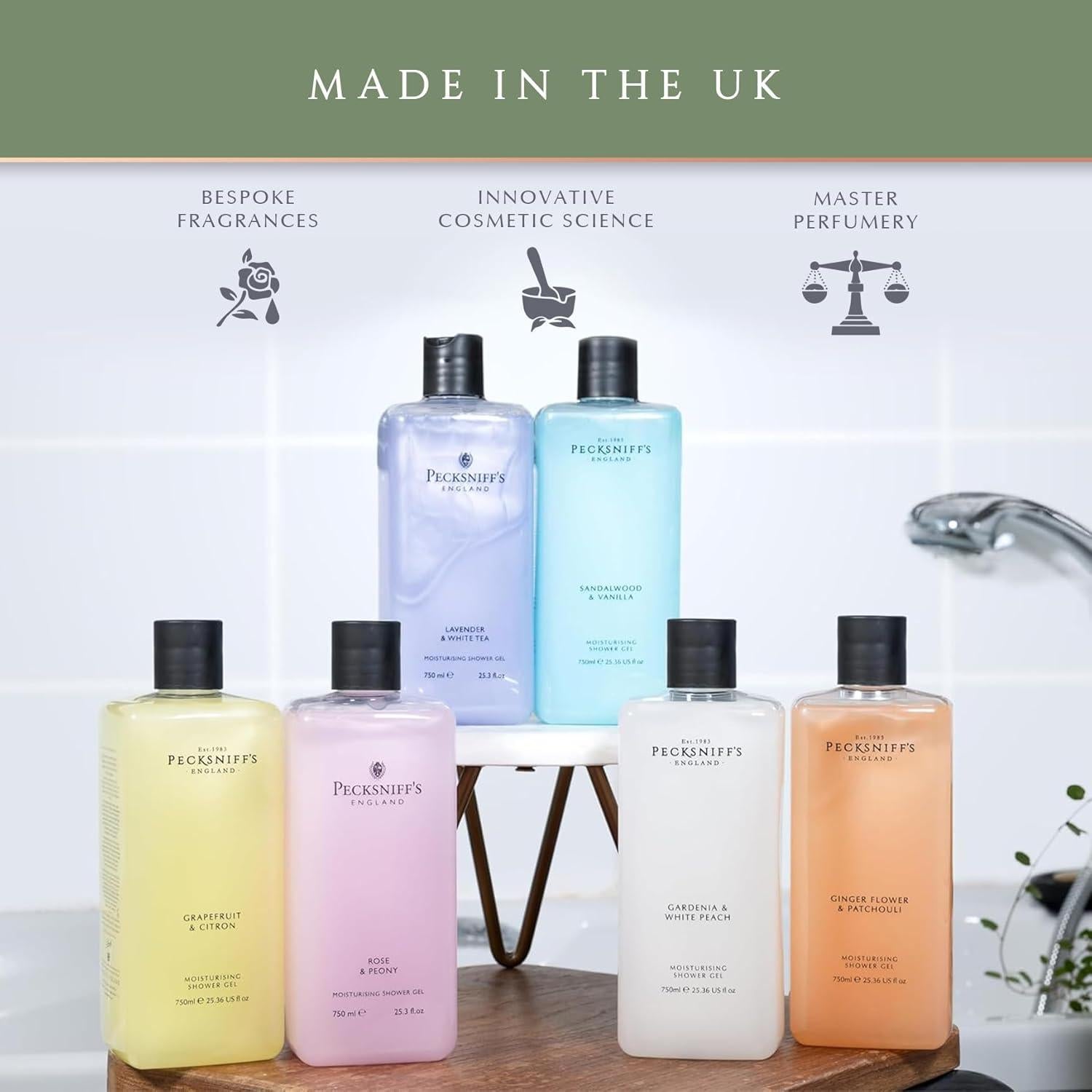 Gel de Ducha Hidratante Pecksniff 1000 ml Flor de Jengibre