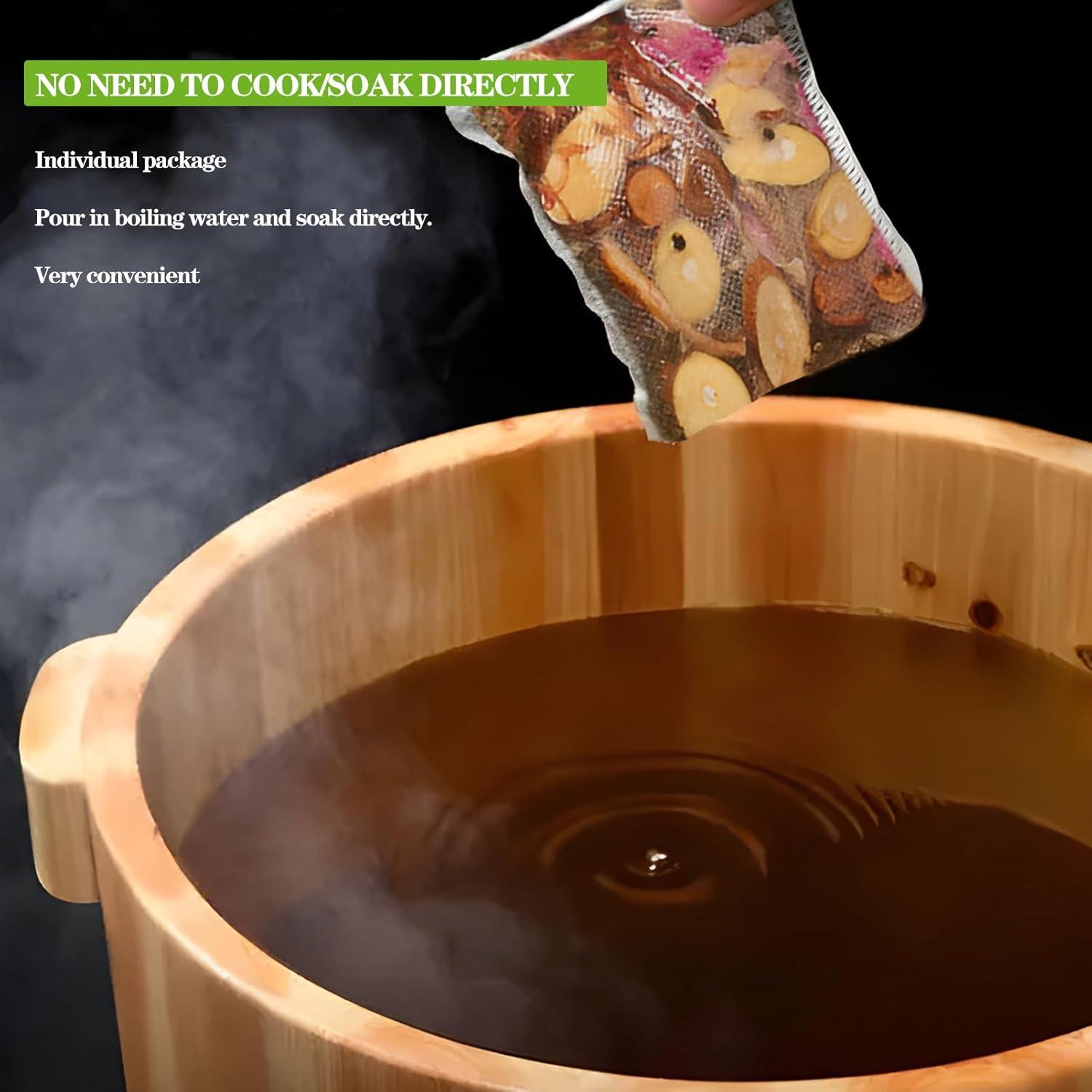 Juego de Remojo de Pies CYGJYZOD - 30 Bolsas de Hierbas Naturales