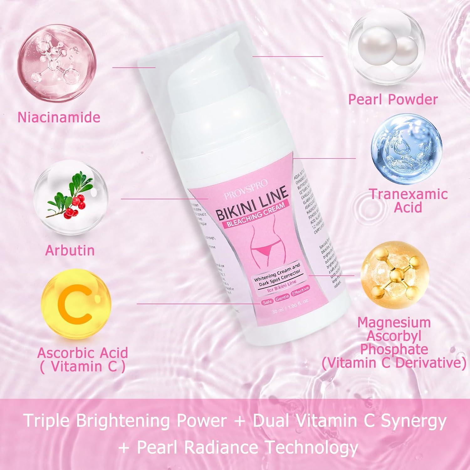 Crema Correctora de Manchas Oscuras Provspro 50g - Ilumina Axilas y Bikini