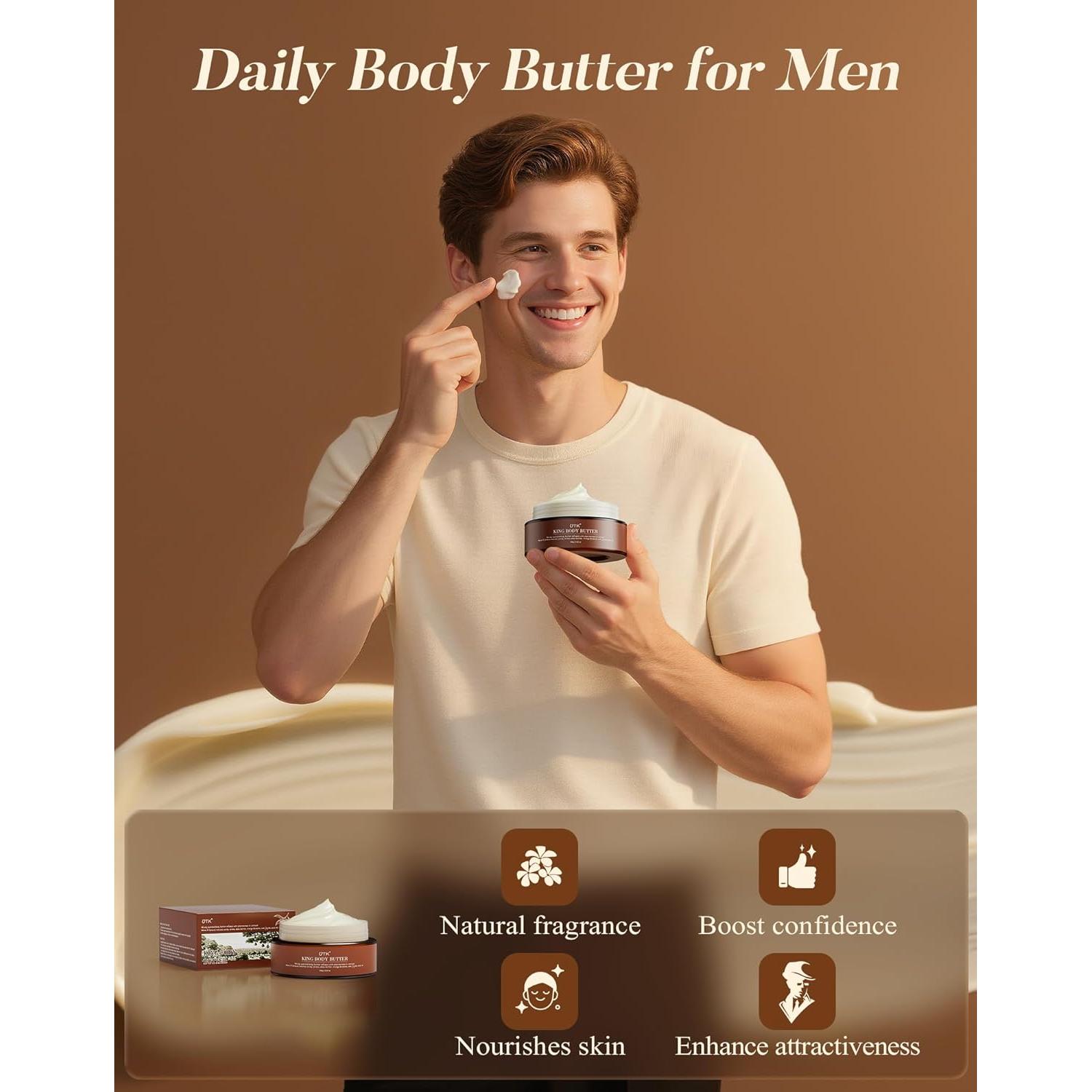 Mantequilla Corporal King para Hombres 100g - Hidratante y Aromática