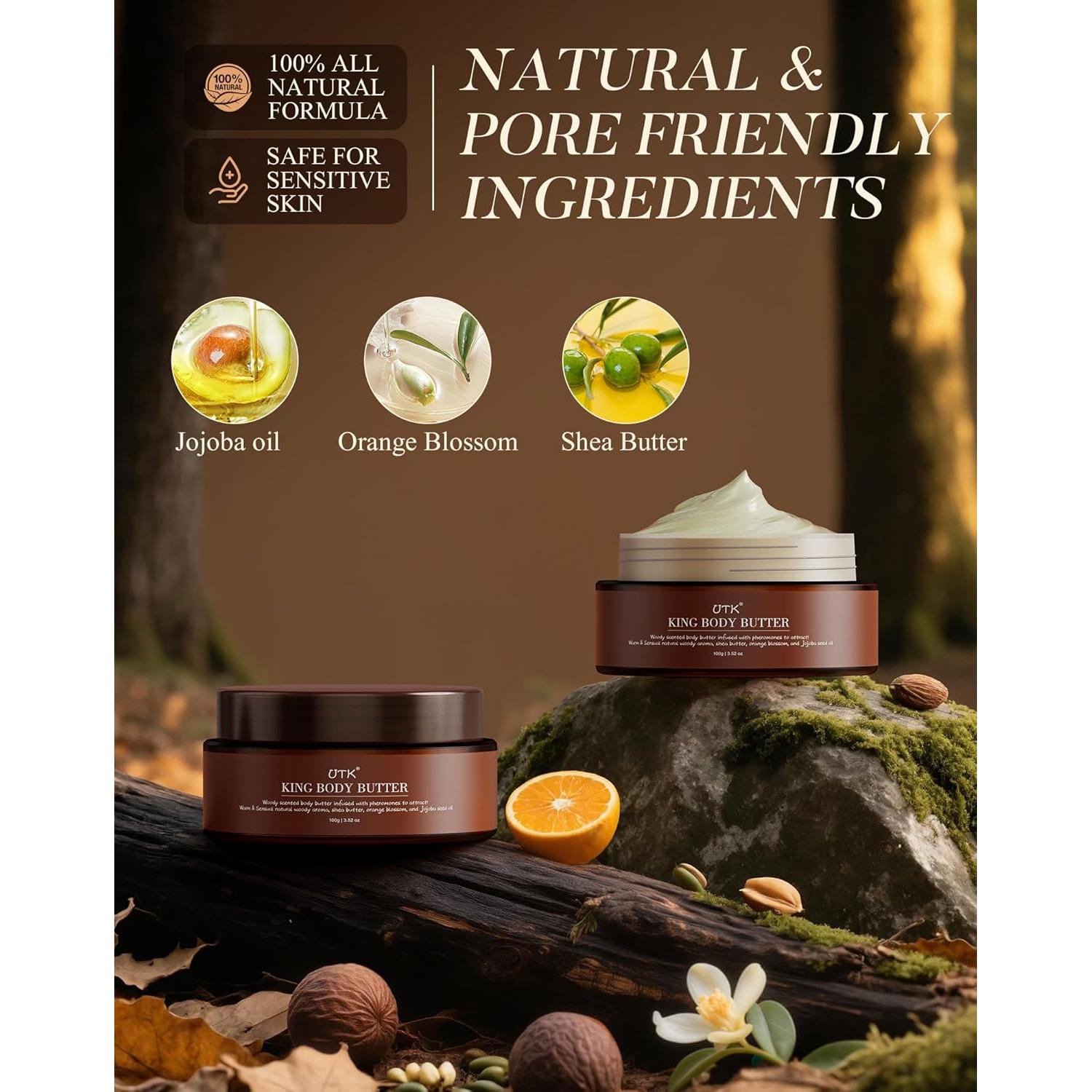 Mantequilla Corporal King para Hombres 100g - Hidratante y Aromática