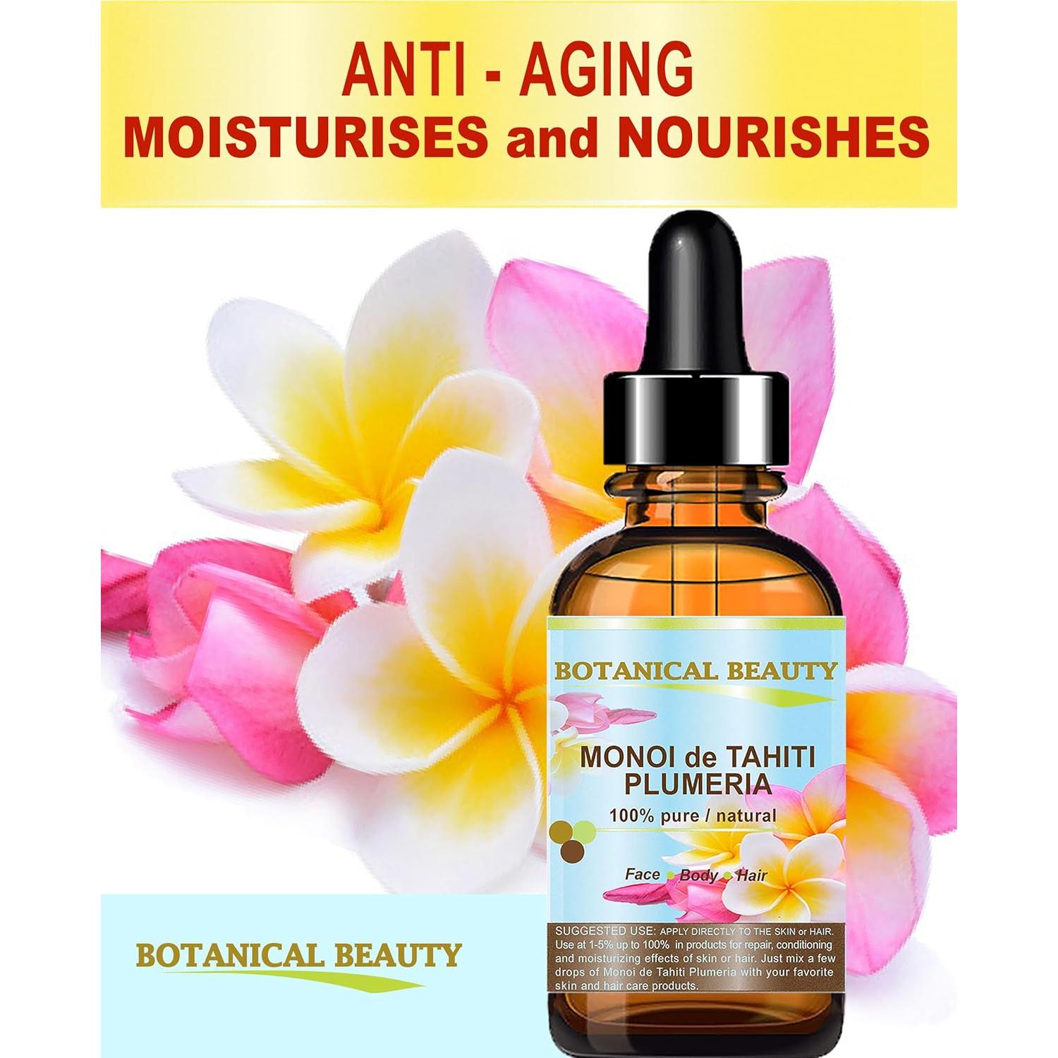 Aceite Monoi de Tahiti Plumeria Belleza Botánica 30 ml