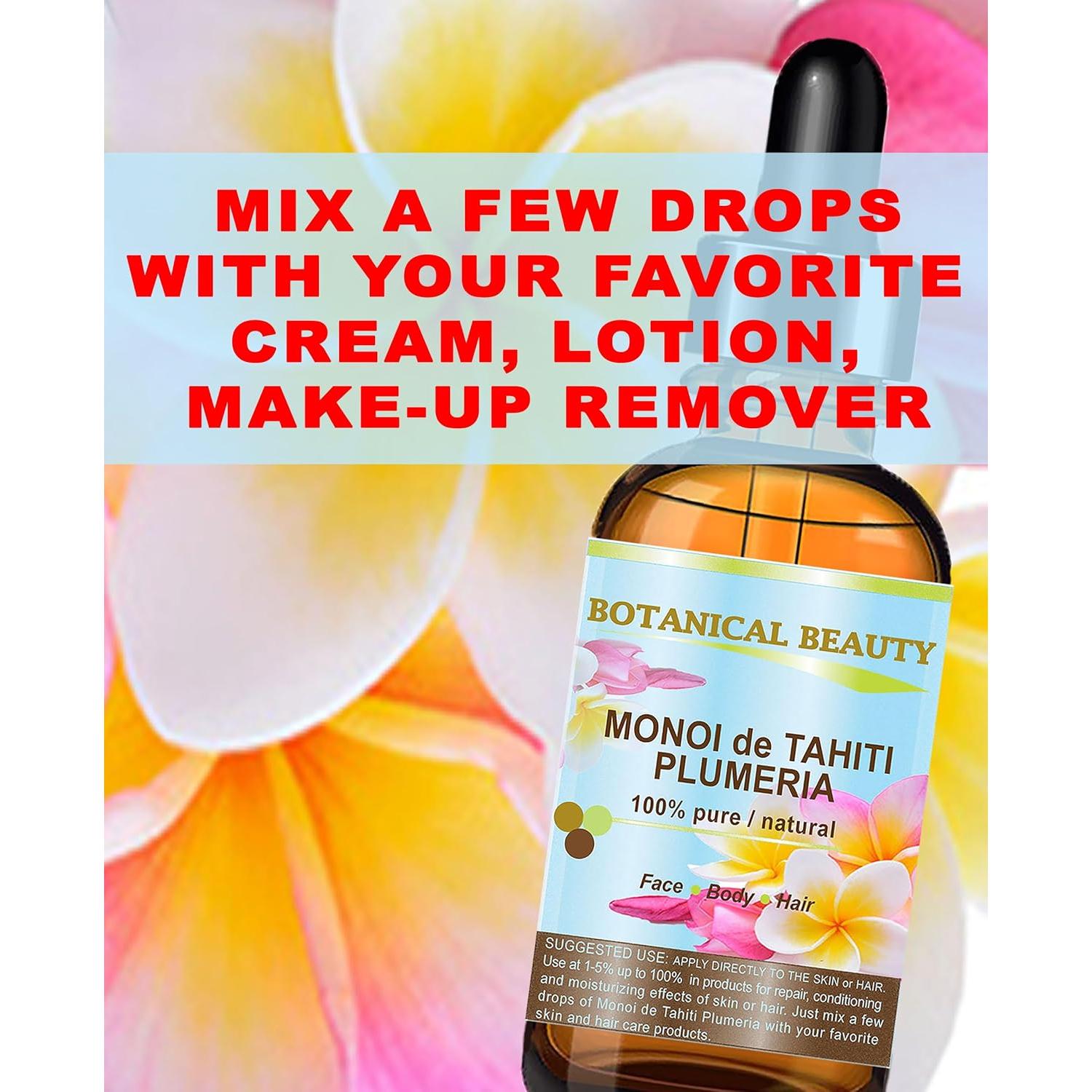 Aceite Monoi de Tahiti Plumeria Belleza Botánica 30 ml