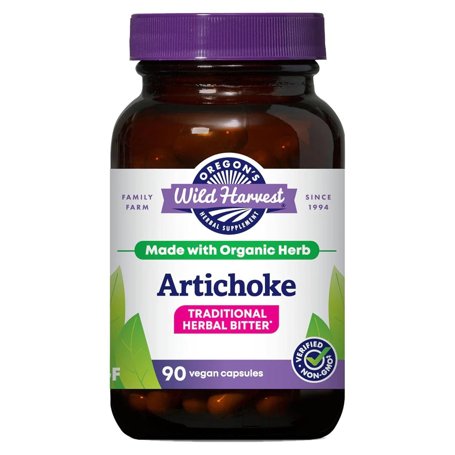 Suplemento Herbal Orgánico Alcachofa Oregon's Wild Harvest 90 Cápsulas