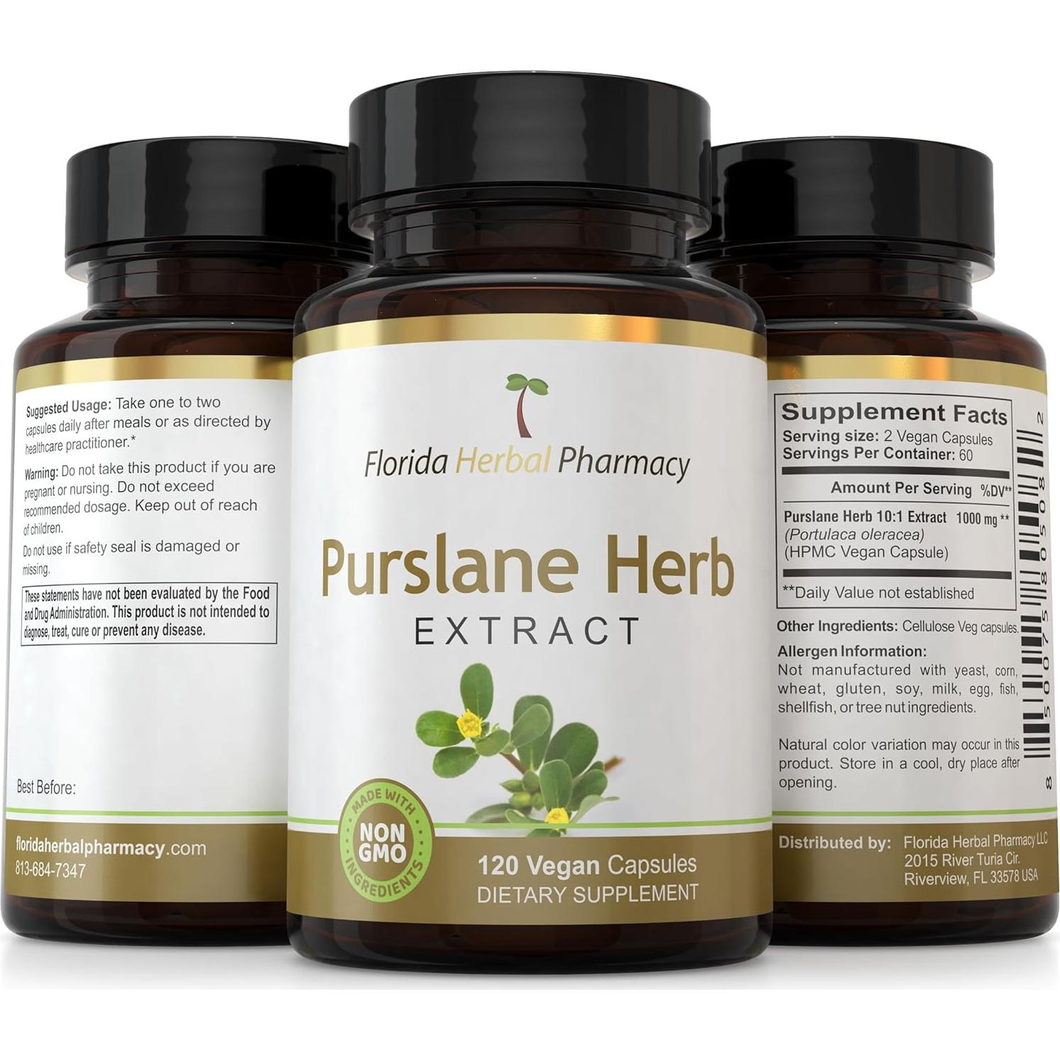 Suplemento Herbal de Verdolaga 500 mg - Farmacia Herbal Florida