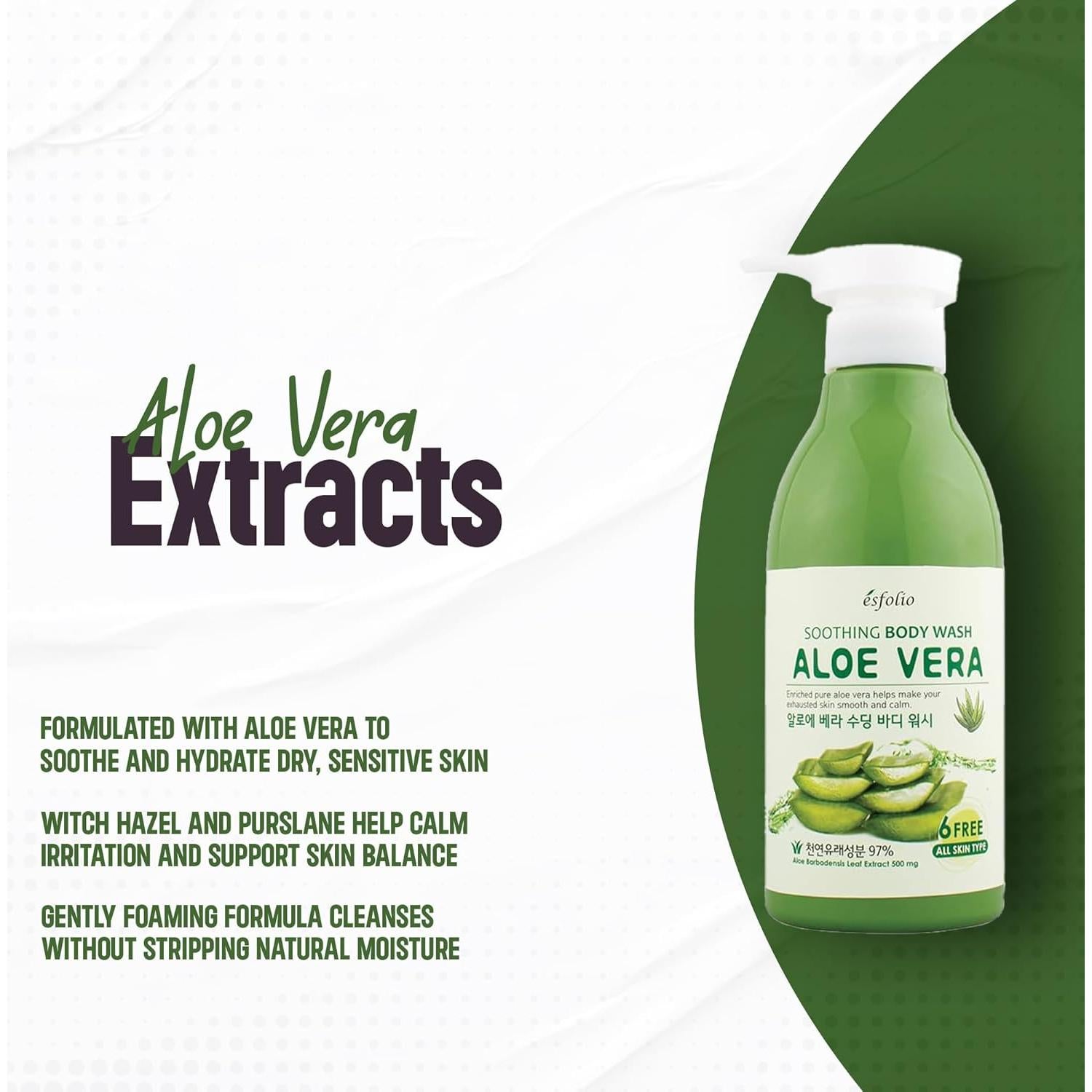 Gel de Ducha Calmante Esfolio 500ml con Aloe Vera y Hamamelis