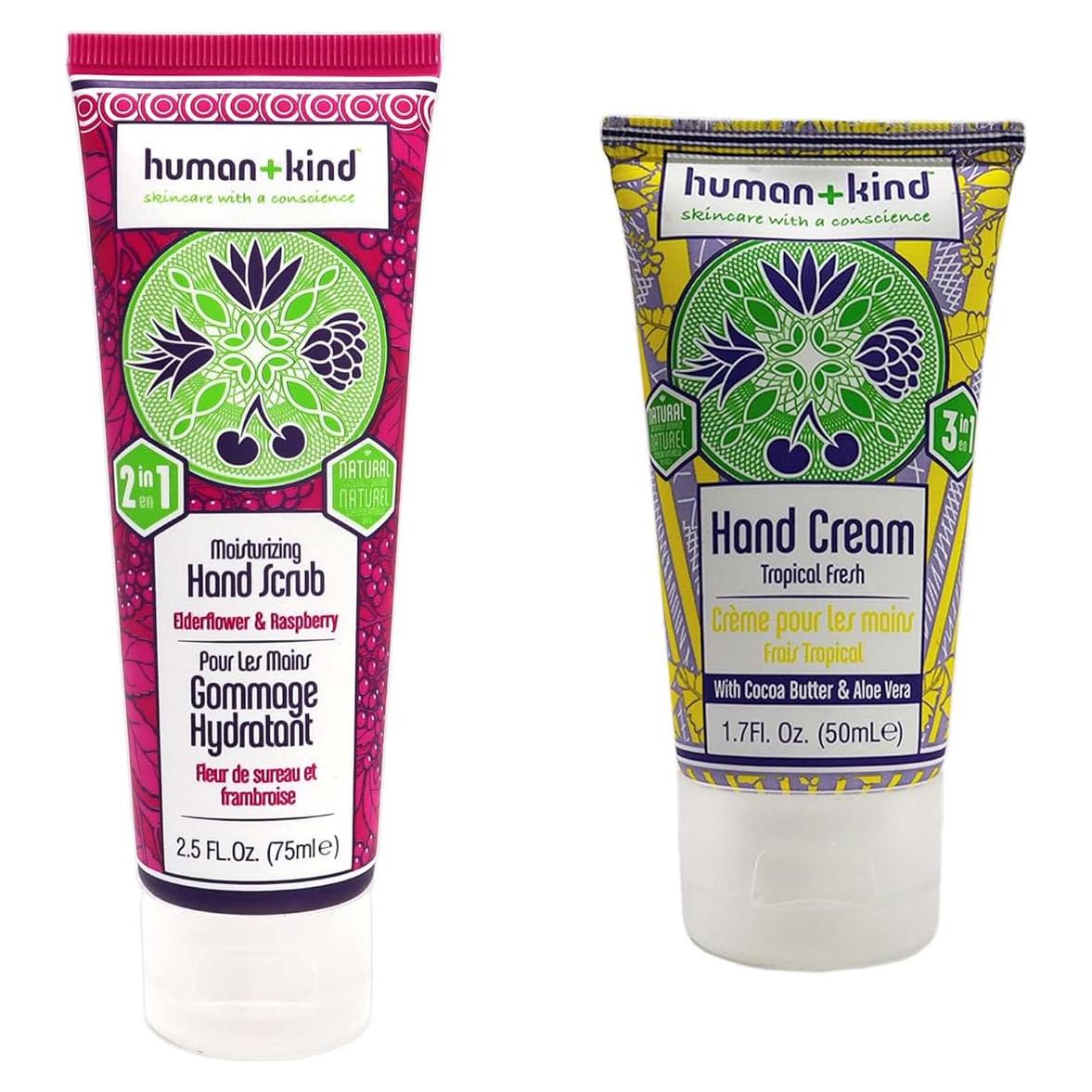 Juego de Cuidado de Manos Human+Kind - Exfoliante y Crema 2 Piezas