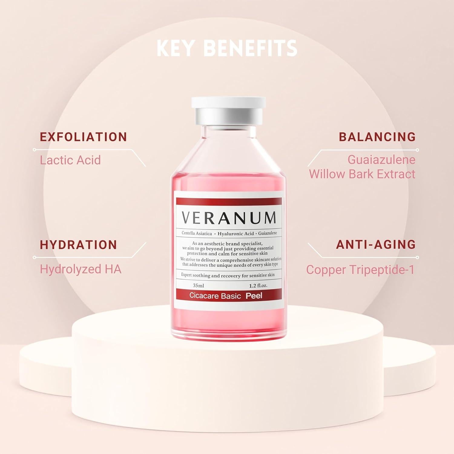 Cicacare Basic Peeling Ampoule 35 mL - Suero Exfoliante Suave