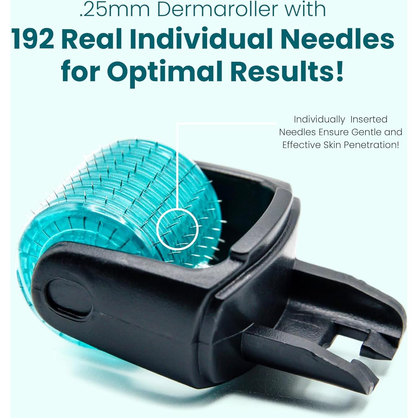 Rodillo Derma Gin Amber Beauty 192 Agujas 0.25mm Reemplazable
