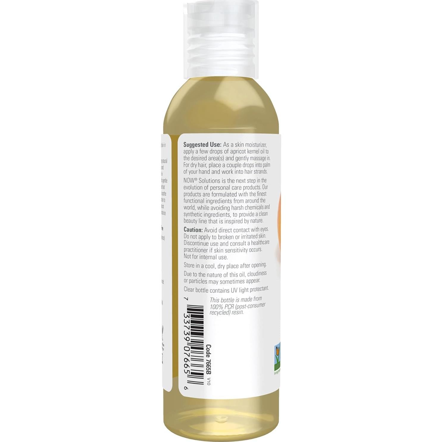 Aceite de Hueso de Albaricoque NOW 113g - Hidratante Piel y Cabello